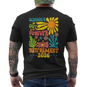 Women's School's Out Forever Retirement 2026 Summer Retired Teachers Men's T-shirt Back Print - Thegiftio UK