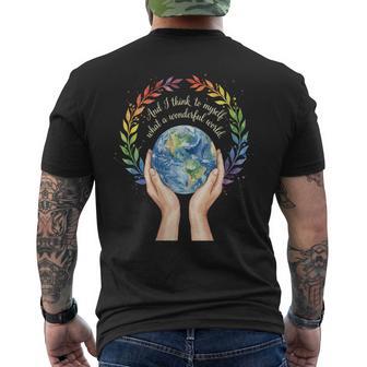 Women's And I Think To Myself What A Wonderful World Earth Day Men's T-shirt Back Print | Seseable UK