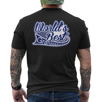 メンズ Worlds Best Grandpa Grandfather メンズTシャツ バックプリント - Kawaiitshirt
