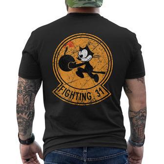 Ww2 ヴィンテージfa-31 トムキャッターズ飛行隊パッチfa-31 ベテラン メンズTシャツ バックプリント - Kawaiitshirt