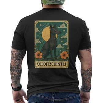 Xoloitzcuintli Tarot Card Men's T-shirt Back Print - Thegiftio UK