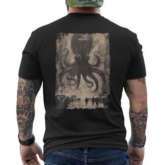 Y2k Hip Hop Fashionヒップホップ メンズ レディース ストリートウェア レトロホラー モンスター タコ メンズTシャツ バックプリント - Kawaiitshirt