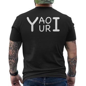 Yaoi Yuri Anime Manga Fan Humor Novelty Typography Men's T-shirt Back Print - Thegiftio UK