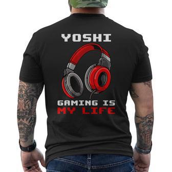 Yoshi Gaming Is My Life Personalisiert T-Shirt mit Rückendruck - Seseable