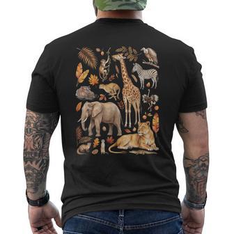 Zoo Animals Wildlife Safari Jungle Animal Birthday Party Men's T-shirt Back Print | Seseable UK