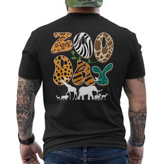 Zoo Day Family First Zoo Field Trip Safari Squad Matching Men's T-shirt Back Print - Thegiftio UK