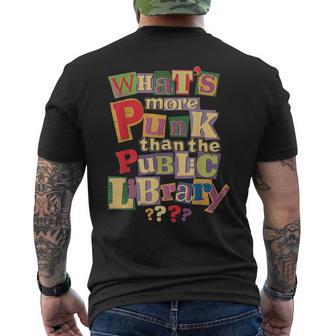 ¿Qué Es Más Punk Que La Biblioteca Pública Para Amantes De Los Libros Camiseta Hombre Estampado Espalda - Regaloses