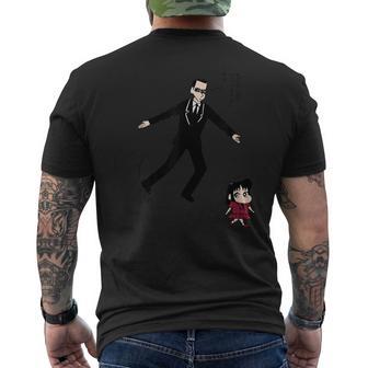 【まんが】クレヨンしんちゃん 黒磯と愛ちゃん メンズTシャツ バックプリント - Kawaiitshirt