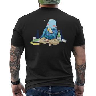 【コラボイラスト】おしげ酒 メンズTシャツ バックプリント - Kawaiitshirt