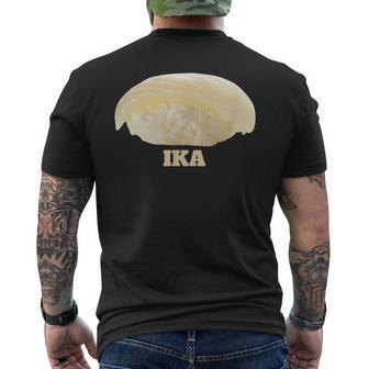 いか 面白ネタ すしネタ Ika 烏賊 メンズTシャツ バックプリント - Kawaiitshirt
