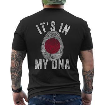 おかしな It's In My Dna 日本国旗 指紋 メンズTシャツ バックプリント - Kawaiitshirt