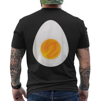 おかしなゆで卵 かわいい 朝食 食通 皮肉なユーモア ミーム メンズTシャツ バックプリント - Kawaiitshirt
