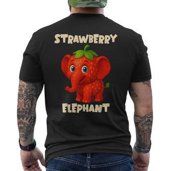 おもしろイタリアンブレインロットミームキッズボーイズストロベリーエレファント メンズTシャツ バックプリント - Kawaiitshirt