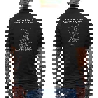 おもしろオレゴンワゴン トレイル You Have Died Of Dysentery メンズTシャツ バックプリント - Kawaiitshirt