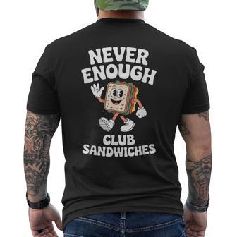おもしろクラブサンドイッチまたはクラブサンドイッチ レトロ メンズTシャツ バックプリント - Kawaiitshirt