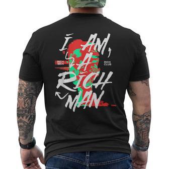 かわいいグラフィック「I Am A Rich Man」 メンズTシャツ バックプリント - Kawaiitshirt