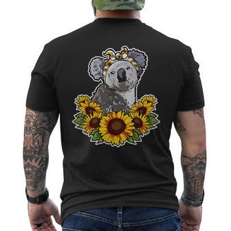 かわいいコアラベア ポイズンひまわりデココアラ メンズTシャツ バックプリント - Kawaiitshirt