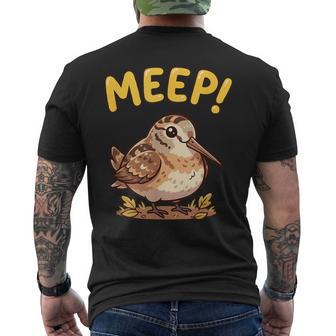 かわいいミープバードがミープバードミームアメリカンウッドコックミープと言っています。 メンズTシャツ バックプリント - Kawaiitshirt