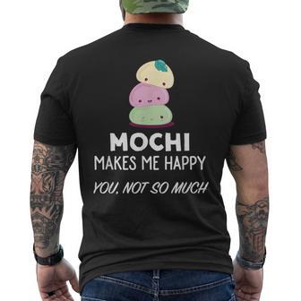 もちは私を幸せにする メンズTシャツ バックプリント - Kawaiitshirt