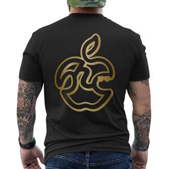 りんご ハート ひらがな 隠し文字 タイポグラフィ ユニーク おもしろみ フルーツ デザイン 長袖tシャツ メンズTシャツ バックプリント - Kawaiitshirt