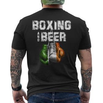 アイルランドのボクシングとビール 面白いアイルランド国旗tシャツ メンズTシャツ バックプリント - Kawaiitshirt