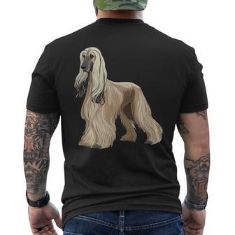 アイ・ラブ・アフガン・ハウンド メンズTシャツ バックプリント - Kawaiitshirt