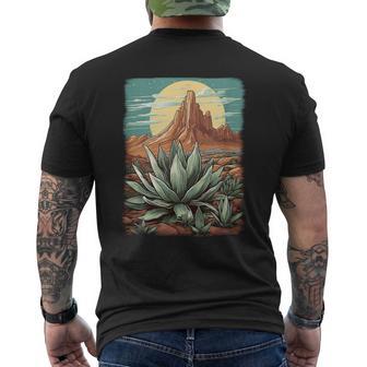 アガベ モンタナ山 アガベ 多肉植物 メキシカン メンズTシャツ バックプリント - Kawaiitshirt