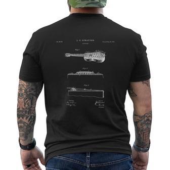 アコースティックギター特許tシャツ-ミュージックシャツ メンズTシャツ バックプリント - Kawaiitshirt