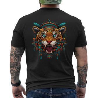 アステカ メキシコ神話 ネイティブメキシコプライド マヤジャガー メンズTシャツ バックプリント - Kawaiitshirt
