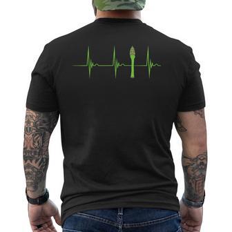 アスパラガス ハートビートパルス グリーンベジタリアンベジタリアンベジタリアンベジタブルズ メンズTシャツ バックプリント - Kawaiitshirt