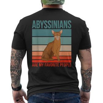 アビシニアン私の好きな人たち 子猫猫の飼い主 アビシニアン メンズTシャツ バックプリント - Kawaiitshirt