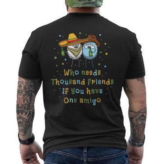 アミーゴが1つあれば千の仲間がいる メンズTシャツ バックプリント - Kawaiitshirt