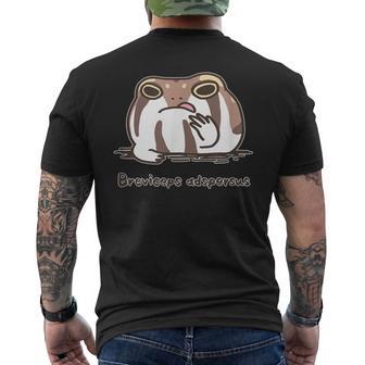 アメフクラガエル おもしろ ゆるかわ かわいい ギフト 生物 理系 メンズTシャツ バックプリント - Kawaiitshirt