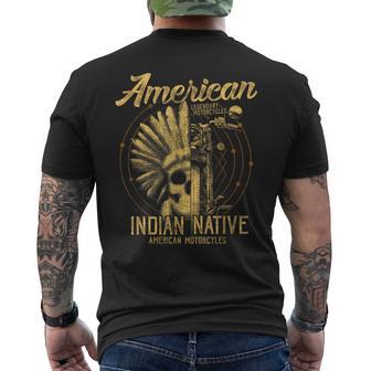 アメリカンインディアン ネイティブ服 伝説のバイクギフト メンズTシャツ バックプリント - Kawaiitshirt