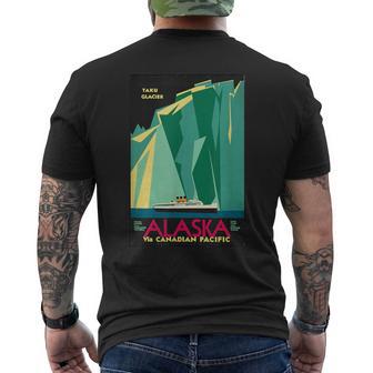 アラスカ 広告 ビンテージ レトロ ポスター メンズTシャツ バックプリント - Kawaiitshirt