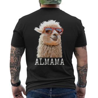アルママ かわいい アルパカ ママ ダジャレ ラマ プレママ 家族 マタニティ 動物 メンズTシャツ バックプリント - Kawaiitshirt