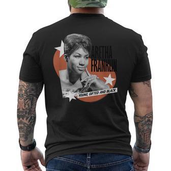 アレサ・フランクリン・ヤング・ギフテッド・アンド・ブラック・レトロ・フォト メンズTシャツ バックプリント - Kawaiitshirt