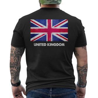 イギリスの国旗。 メンズTシャツ バックプリント - Kawaiitshirt
