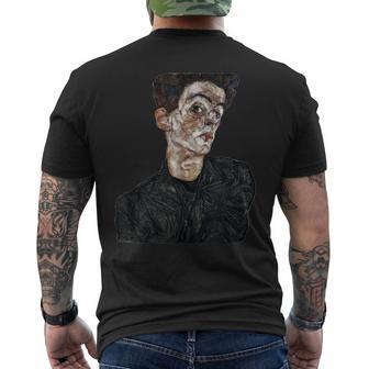 エゴン・シーレ セルフポートレート メンズTシャツ バックプリント - Kawaiitshirt