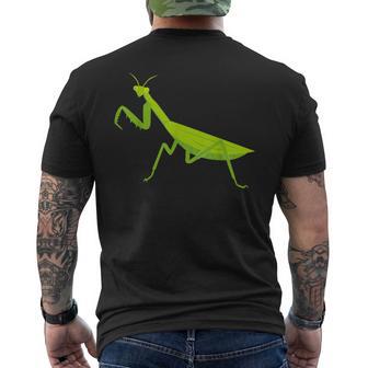 オオカマキリ_昆虫_蟷螂_かまきり メンズTシャツ バックプリント - Kawaiitshirt