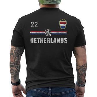オランダ サッカーファン ジャージ オランダ国旗 フットボール愛好家 メンズTシャツ バックプリント - Kawaiitshirt