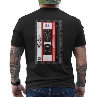 カセット テープ 音楽 ミックス オーディオ 90年代 パーティー 80年代 メンズTシャツ バックプリント - Kawaiitshirt