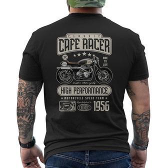 カフェ レーサー バイクの誕生日 1956 年生まれのバイカー 長袖tシャツ メンズTシャツ バックプリント - Kawaiitshirt