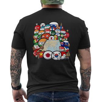 カントリーボールアジアの国民集合写真 メンズTシャツ バックプリント - Kawaiitshirt