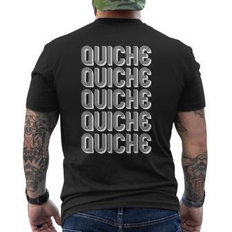 キッシュを食べる メンズTシャツ バックプリント - Kawaiitshirt