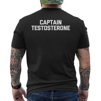 メンズ キャプテンテストステロンtシャツ 面白いウェイトリフティングワークアウトジム メンズTシャツ バックプリント - Kawaiitshirt