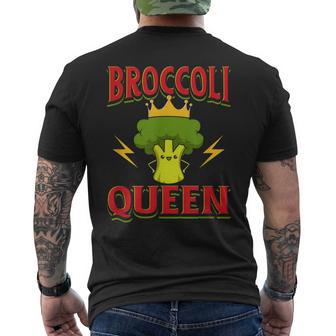 キュート ブロッコリー クイーン 引用 おもしろい 野菜 ブロッコリー愛好家 メンズTシャツ バックプリント - Kawaiitshirt