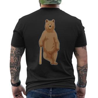 クマ 野球 野球用バット スポーツ メンズTシャツ バックプリント - Kawaiitshirt