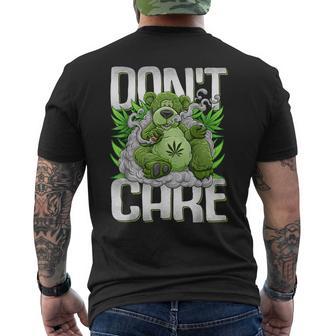 クマのスモーキングウィードマリファナtシャツ 面白いウィードベアtシャツ メンズTシャツ バックプリント - Kawaiitshirt