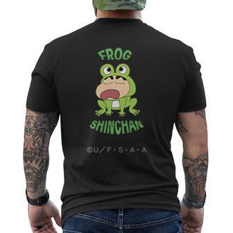 クレヨンしんちゃん カエルしんちゃん ワンポイント メンズTシャツ バックプリント - Kawaiitshirt